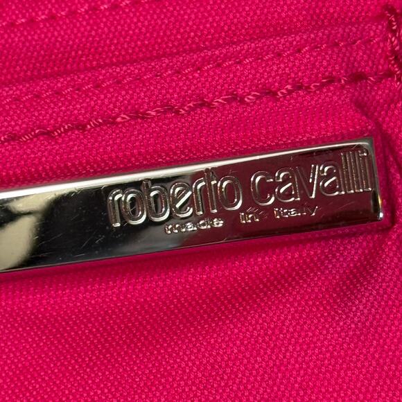 Roberto Cavalli Bright Pink Jeans Authentic Made in Italy Size 44 Straight Leg - Picture 3 of 12